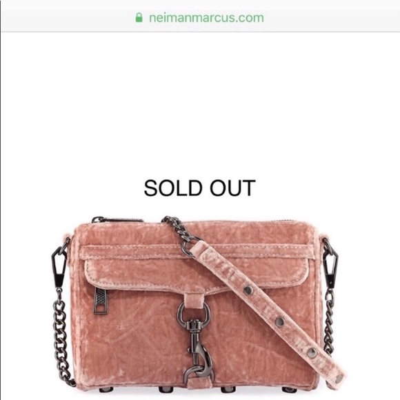 NWOT Rebecca Minkoff Mini MAC Crushed Velvet Adjustable Gorgeous Bag - Picture 4 of 9